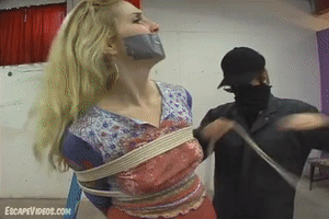 www.escapevideos.com - Ashley Brooks Tied To Iron Beam thumbnail